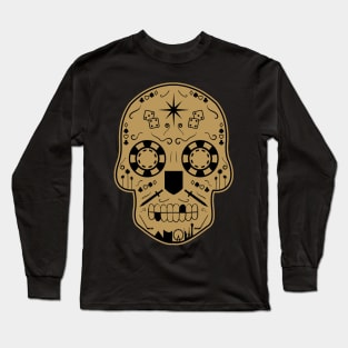 Las Vegas Hockey Sugar Skull Long Sleeve T-Shirt